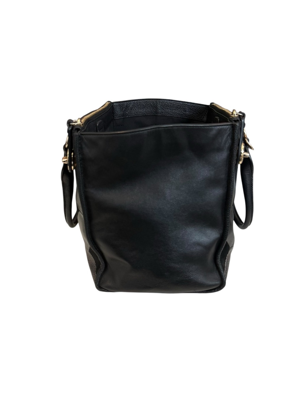 Coach Crosby Black and Grey Metallic Patchwork Leather Tote Bucket-Purse - Picture 10 of 16